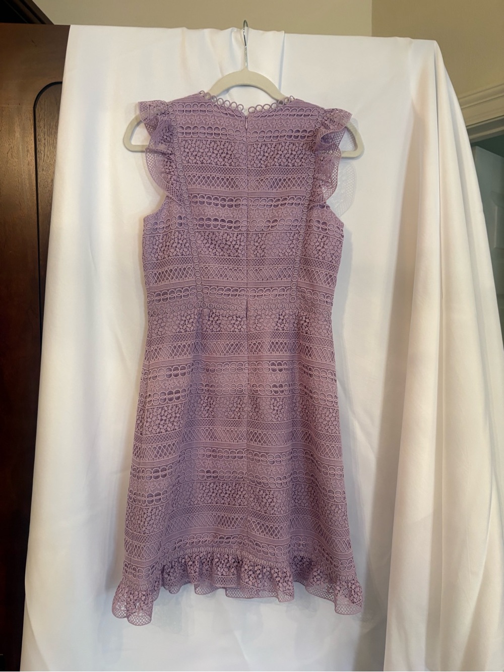 J. Crew Lavender Lace Fit-and-Flare Dress